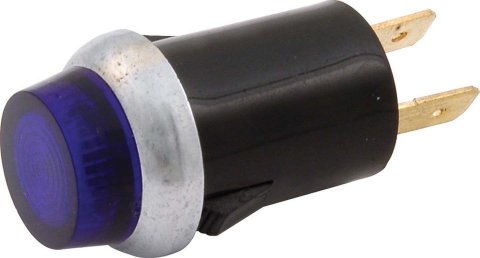 Allstar Performance Warning Lights ALL99063 Light, Blue, Chrome Bezel, Black Housing, 2-blade, 0.908 in. Diameter, Each