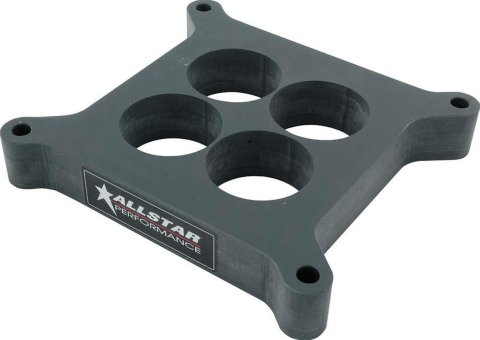 Allstar Performance Drag Hi-Flow 1 Inch Carburetor Spacer ALL25984 Spacer, Polymer, in. Thick, 4-Hole, Square Bore, Each