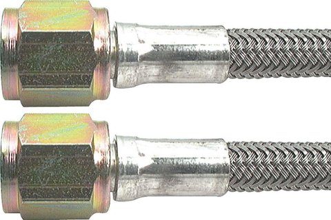 Allstar Performance Braided Steel Lines ALL46400-20 Brake Lines, Stainless Steel, - 4 AN, Straight, Female Threads, 20.00 in. Length, Each