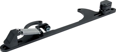 Allstar Performance Adjustable Throttle Brackets with Return Springs ALL54225 Cable Bracket, Adjustable, Edelbrock or 4150 Carburetor Base Mounting Style, Aluminum, Black, Springs, Kit