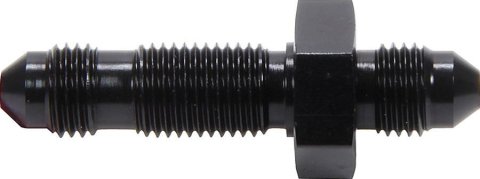 Allstar Performance Bulkhead Fittings ALL50092 Fitting, Bulkhead, Aluminum, Black Anodized, Straight, -3 AN, Male Threads, Each