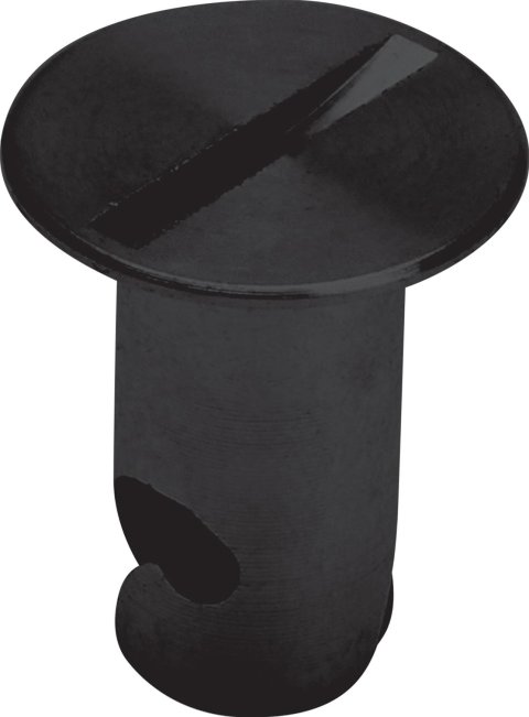 Allstar Performance Flush Head Button Fasteners ALL19261 Quick Fasteners, Button, Slotted Head, Aluminum, Black, 0.44 in. Shank Diameter, 0.40 in. Shank Length, Set of 10