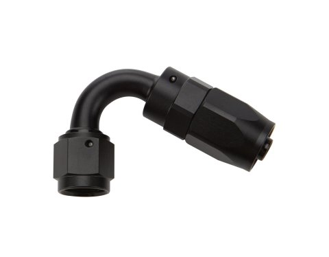 Allstar Performance Hose Ends ALL49362 Fitting, End, 120 Degree, -6 AN to -6 AN Female, Aluminum, Black, Each