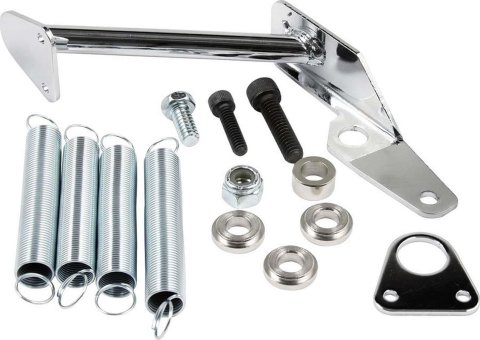 Allstar Performance Carb Mount Return Spring Kits ALL54168 Throttle Spring, Chrome, Dual Spring, Bracket, Holley, 2300, 2305, 4150, 4160, Kit