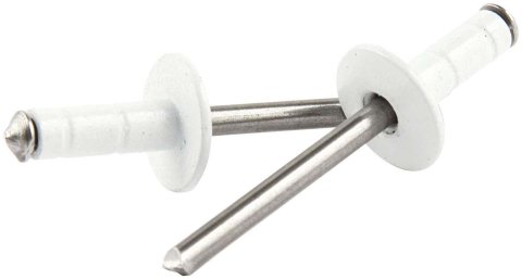 Allstar Performance Multi-Grip Rivets ALL18092 Rivets, Blind Rivets, Multi-Grip, 3/16 in. Rivet, 1/2 in. Head, Aluminum/Steel, White, Set of 250