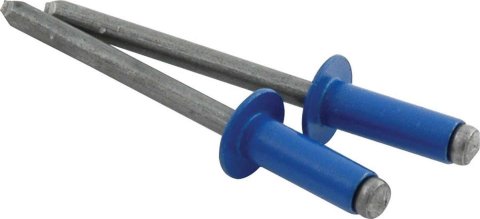 Allstar Performance Small Head Rivets ALL18134 Rivets, Blind Rivets, 3/16 in. Rivet, 3/8 in. Head, Aluminum/Steel, Chevron Blue, Set of 250