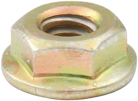 Allstar Performance Spin Lock Nuts ALL18556 Nuts, 1/4-20 in. Thread, 7/16 in. Wrench, Steel, Gold, Set of 10