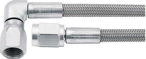 Allstar Performance Braided Steel Lines ALL46302-36 Brake Line, Stainless Steel, 36 in. Length, -3 AN Hose, -3 AN Female, -3 AN 90 Degree Female, Each