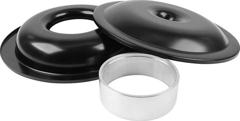 Allstar Performance Aluminum Air Cleaners ALL25907 Cleaner, 14 in. Diameter, Round, Aluminum, Black, 1.5 in. Dropped Base, 2 in. Spacer, Each