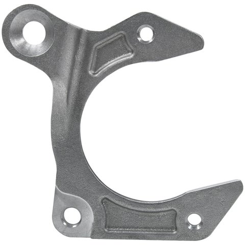 Allstar Performance Caliper Brackets for 1974-1978 MUSTANG II - ALL55981 Brake Mounting Brackets, Steel, Natural, Fits 3-piece Mustang Style Spindles Only, Left Side, Ford, Each