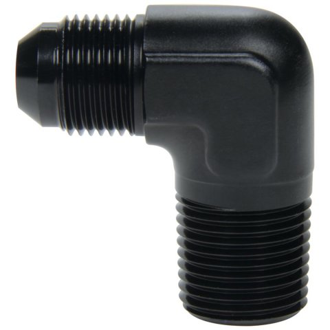 Allstar Performance AN to NPT Adapter Fittings ALL49579 Fitting, Adapter, NPT, 90 Degree, Aluminum, Black Anodized, -10 AN, Male 3/4 in. NPT, Each