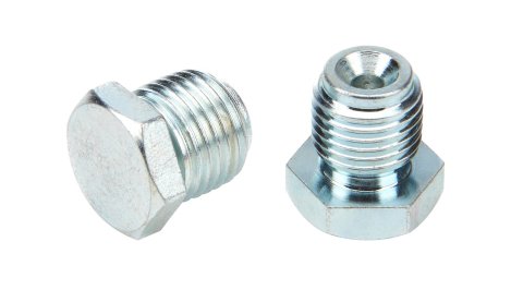 Allstar Performance Master Cylinder Plug Kits ALL99258 Fittings, Plugs, Steel, Zinc Plated, Hex Head, Male Thread, 1/2 in.-20, 9/16 in.-18, Pair