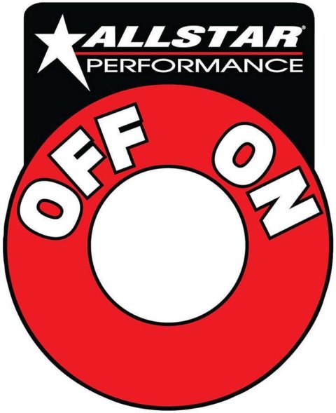 Allstar Performance Battery Disconnect Switch Decals ALL99045 Decal, Disconnect, On-Off Logo, Red/White/Black, Each