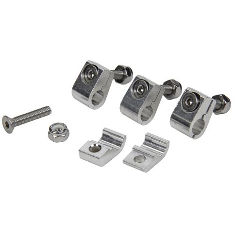 Allstar Performance Universal Line Clamps ALL18322 Hose Mounting Clamps, Aluminum, Natural, 5/16 in. Diameter Hole, Set of 4