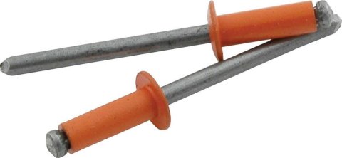 Allstar Performance Small Head Rivets ALL18136 Rivets, Blind Rivets, 3/16 in. Rivet, 3/8 in. Head, Aluminum/Steel, Orange, Set of 250