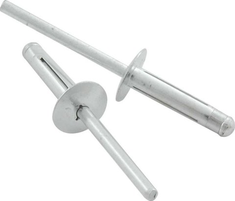 Allstar Performance Tri-Fold Rivets ALL18183 Rivets, Blind Rivets, 3/16 in. Rivet, 1/2 in. Head, Aluminum, Silver, Set of 250