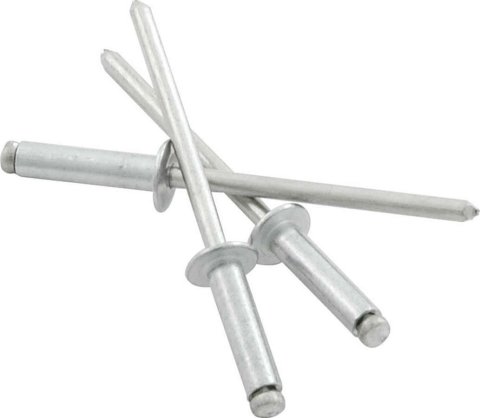 Allstar Performance Small Head Rivets ALL18192 Rivets, Blind Rivets, 1/8 in. Rivet, 1/4 in. Head, Aluminum, Silver, Set of 500
