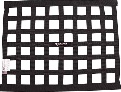 Allstar Performance Ribbon-Style Window Nets ALL10285 Net, Black, Polypropylene, Ribbon, Rectangle, 24 in. x 24 in. x 18 in., Each