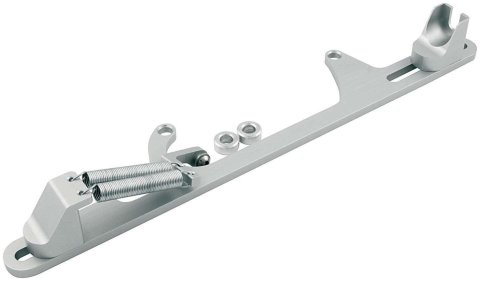 Allstar Performance Adjustable Throttle Brackets with Return Springs ALL54238 Bracket Springs, Adjustable, Base Mounting, Aluminum, Silver, for 4500/4500HP, Ford, Kit