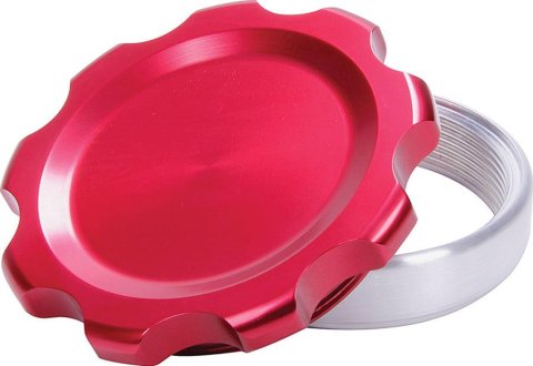 Allstar Performance Fill Plug Kits ALL36176 Kit, 3 in. -12, Billet Aluminum Cap, Weld-On, Red Anodized, 3.00 in. Diameter Cap, Kit