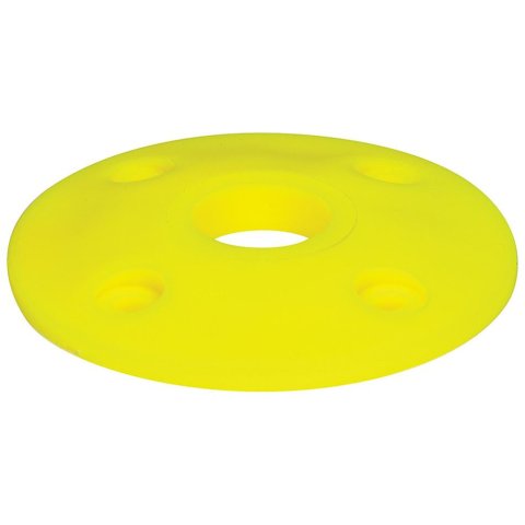 Allstar Performance Replacement Hood Pin Scuff Plates ALL18438 Components, Plates, 0.50 in. Diameter, Fluorescent Yellow Plastic Have Recessed Mounting Holes, Set of 4