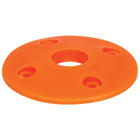 Allstar Performance Replacement Hood Pin Scuff Plates ALL18439 Components, Plates, 0.50 in. Diameter, Fluorescent Orange Plastic Have Recessed Mounting Holes, Set of 4