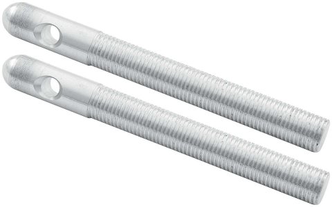Allstar Performance Replacement Hood Pins ALL18487 Pins, Aluminum, Silver Anodized, 3/8 in. Diameter, Pair