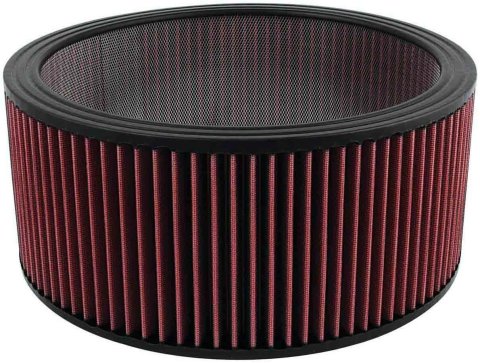 Allstar Performance Washable Air Filter Elements ALL26006 Element, Round, Cotton Gauze, Red, 14 in. Diameter, 6 in. Tall, Each