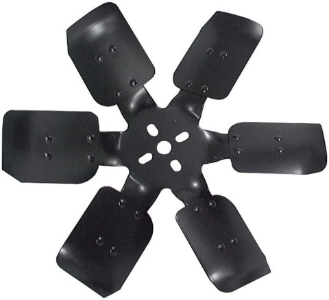 Allstar Performance 6-Blade Fans ALL30100 Fan, Mechanical, Clockwise, 6 Blades, Steel, Black, 18 in. Diameter, 5/8 in. Pilot Hole Diameter, Each