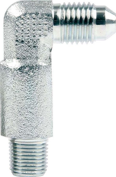 Allstar Performance Brake Fittings ALL50021 Adapter Fittings, Steel, -4 AN to 1/8 in. NPT, 90 Degree, Each