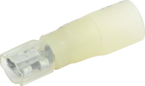 Allstar Performance Terminal Connectors ALL76088 Electrical Wiring Connectors, Tin Plated Copper, 1/4 in. Stud Spade with Shrink Sleeve, Female, 10-12 Gauge, Set of 10