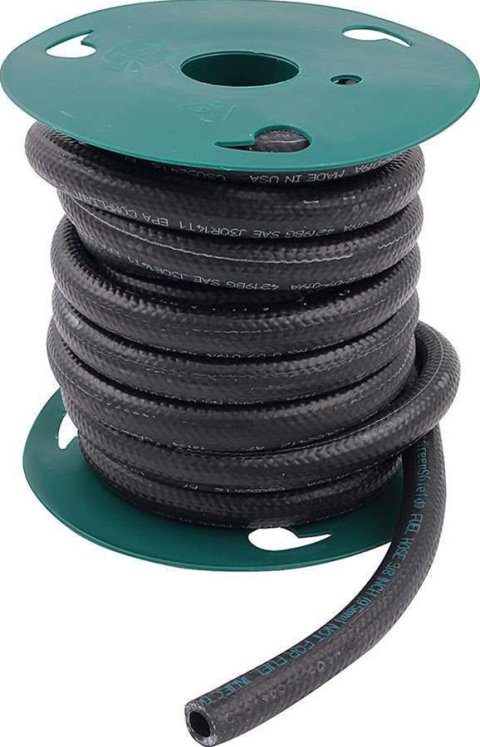 Allstar Performance Fuel Line Hoses ALL40357 Hose, 3/8 in. Size, 50 psi, Nitrile Rubber, Black, 25 ft. Length, Each