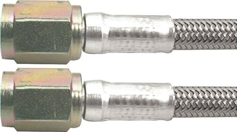Allstar Performance Braided Steel Lines ALL46300-50 Brake Line, Stainless Steel, 50 in. Length, -3 AN Hose, -3 AN Female, -3 AN Female, Each