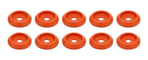 Allstar Performance Countersunk Washers ALL18849 Washers, Countersunk, Plastic, Orange, 0.250 in. I.D., 1.25 in. O.D., Set of 10