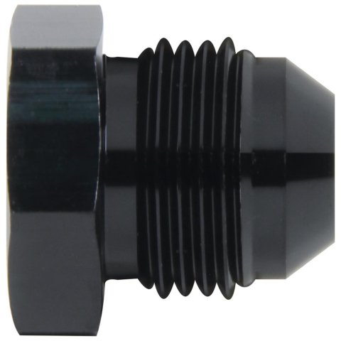 Allstar Performance AN Plug Fittings ALL49686 Fitting, Plug, Aluminum, Black Anodized, Hex, -16 AN, Male Threads, Each