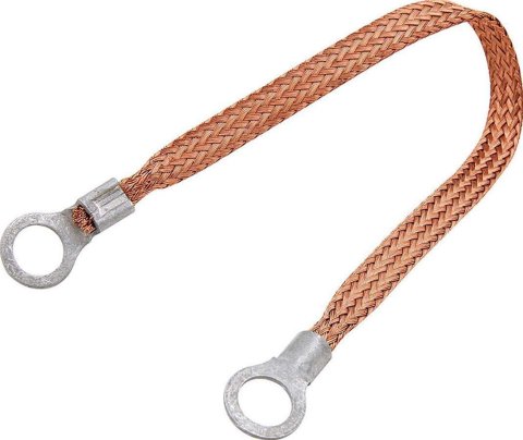 Allstar Performance Ground Straps ALL76328-9 Strap, 12-gauge, Copper, 1/2 in. Ring Terminals, 9.00 in. Length, Each