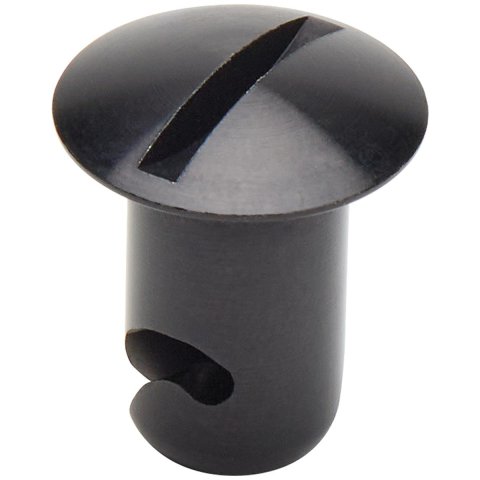Allstar Performance Oval Head Button Fasteners ALL19233 Quick Fasteners, Fasteners, Slotted Head, Steel, Black, 0.44 in. Shank Diameter, 0.55 in. Shank Length, Set of 50