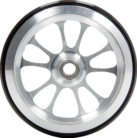 Allstar Performance Wheelie Bar Wheels ALL60515 Wheel, Replacement Part, 10-spoke Design, 4 in. Diameter, With Bearing, 1.250 in. Wide Mount, Each