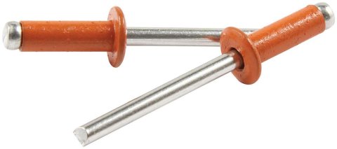 Allstar Performance Small Head Rivets ALL18137 Rivets, Blind Rivets, 3/16 in. Rivet, 3/8 in. Head, Aluminum, Orange, Set of 250