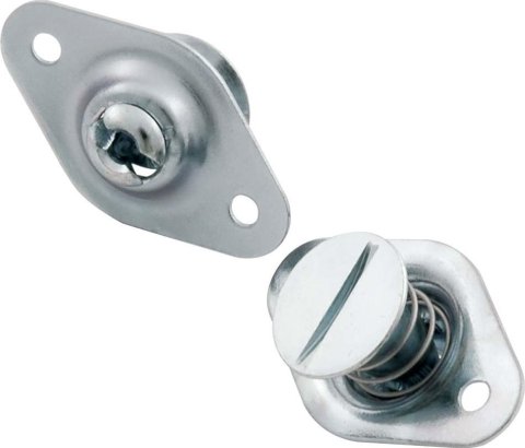 Allstar Performance Flush Head Self-Ejecting Button Fasteners ALL19002 Quick Fasteners, Button, Complete, Slotted, Steel, Cadmium Plated, 5/16 in. Shank Diameter, 0.500 in. Length, Set of 50
