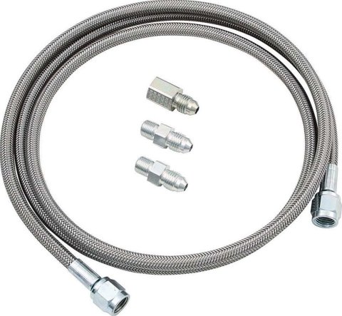 Allstar Performance Gauge Line Kits ALL46110-60 Tubing, Braided Stainless Steel, -4 AN Diameter, 5 ft. Long, Kit