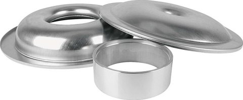 Allstar Performance Aluminum Air Cleaners ALL25906 Cleaner, 14 in. Diameter, Round, Aluminum, Natural, 1.5 in. Dropped Base, 2 in. Spacer, Each