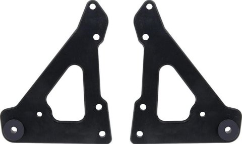 Allstar Performance Aluminum Sprint Car Motor Plates ALL38145 Plate, Car, Front-mount, Aluminum, Natural, 0.250 in. Thick, Chevy, Small Block, Each