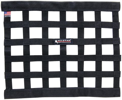Allstar Performance Low-Profile Window Nets ALL10249 and Guards, Low Profile, Net, Rectangle, Border Style, Ribbon, Polypropylene, Black, 18 in. Wide, 14 in. Height, Each