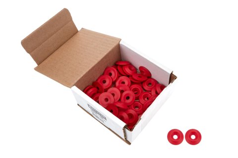 Allstar Performance Countersunk Washers ALL18692-50 Body Fasteners, Plastic Washer 1/4 in x 1 in, Red