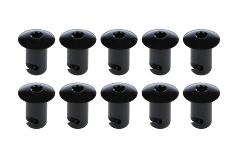 Allstar Performance Oval Head Button Fasteners ALL19073 Quick Fasteners, Fasteners, Torx Head, Aluminum, Black, 0.44 in. Shank Diameter, 0.50 in. Shank Length, Set of 10