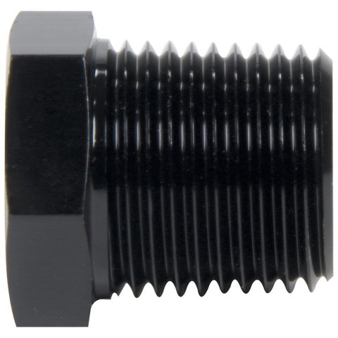 Allstar Performance NPT Plug Fittings ALL49820 Fitting, Plug, Aluminum, Black Anodized, Hex, 1/8 in. NPT, Male Threads, Each