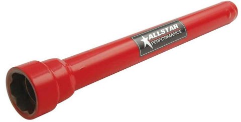 Allstar Performance Super Sockets with Extension ALL10241 Pit Socket Extension, 1 in. Short Well Hex, 1/2 in. Drive, 11 in. Length, Steel, Red, Each