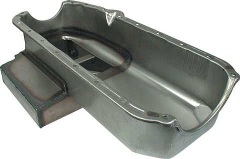 Allstar Performance 6 qt. Claimer Oil Pans ALL26132 Pan, Steel, Natural, qt., Chevy, Small Block, Each
