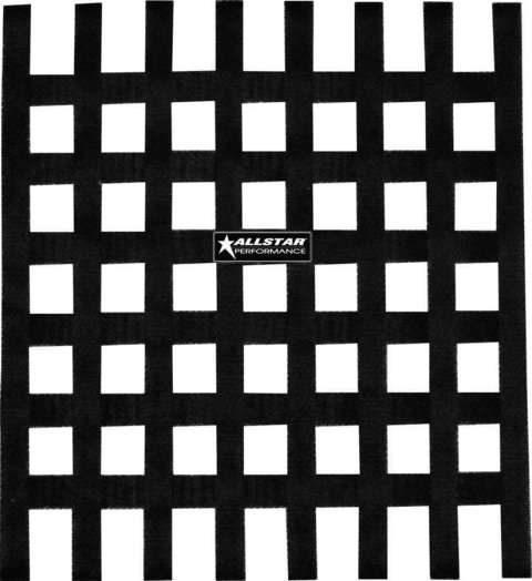 Allstar Performance Loop-Style Window Nets ALL10290 Net, Loop Style, Black, Polypropylene, Ribbon, Square, 18 in. x 18 in., Each